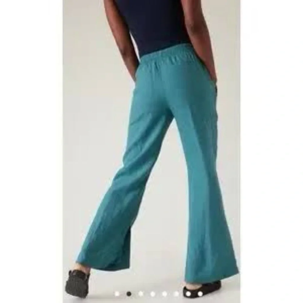 Athleta Retreat Linen High Rise Wide Leg Pants - Picture 2 of 6